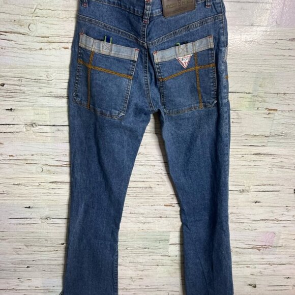 Vintage Guess Jeans size medium 26 blue boot cut - Picture 8 of 9